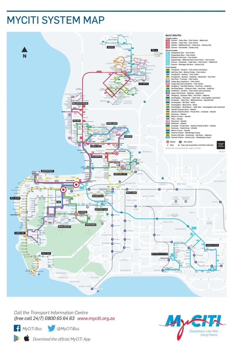 MyCiti Bus Route Map