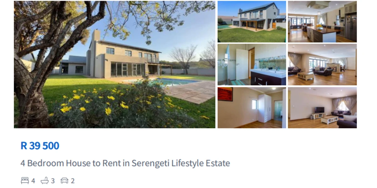 Homes for rent by owner Serengeti Estate Kempton Park 