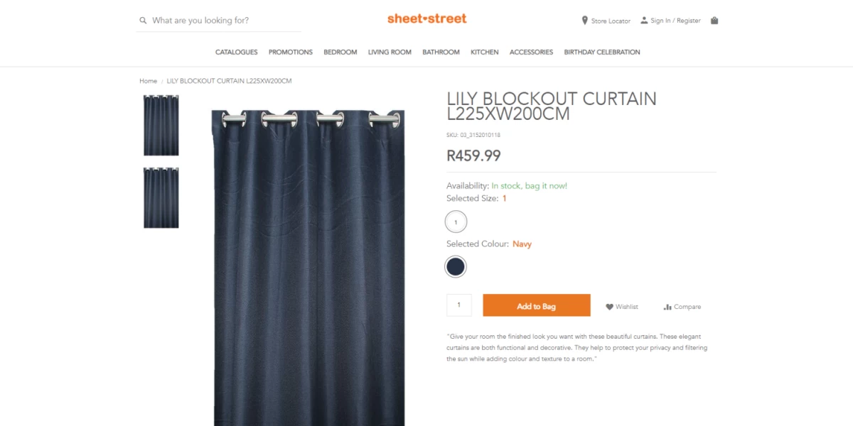 Lily Blockout Curtain
