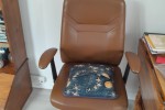 1 x Wood Office Desk 76cm x 56cm x 77cm, 1 x Office Chair 124cm H x 75...