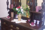 Sideboard with mirror, small cupboard