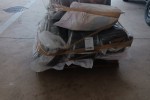Empty woven plastic bags