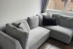 Double bed..Lshape couch. 210ltre fridge