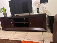Queen bed, L-shaped couch, Bunk bed, Front loader washing machine, Tv ...