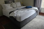 Double Bed and base, Cabinet Black, Wooden bench