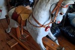 Large wooden rocking horse