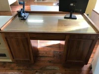 Wall Shelf, Two medium shelves - 1m x 1.2m, 4 Office chairs, Desk 1.2m...