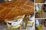 6 seater wood table