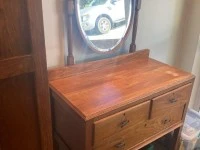 Wardrobe, mirror desk