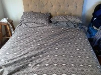 Double bed, One seater couch, Two seater couch, Fridge, Headboard doub...