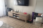 Double bed, Small table, Study desk x2, Coffee table, Couch, Rug, TV u...