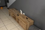 3 couches, Fridge, Microwave, 2 Coffee tables, Bed, Headboard