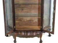 Wood and glass display cabinet