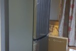 Upright Fridge, Microwave, TV