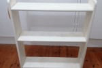 Double bed, Bedside table, Desk, Small bookshelf, Fridge