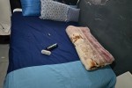 Queen Bed, 2 Suitcases, Travel Bag