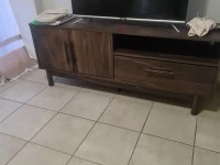Queen size bed frame and mattress, Hisense 350L Combi Fridge Water Dis...