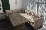 Patio set l-shape and small table, Patio set two seater and 2 one seat...