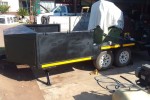 Trailer. With milling machine, generator, toolbox, small lathe, and sm...