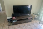 1 Queen size bed base, 1 x queen size mattress, 5 x small cabinets, 1 ...