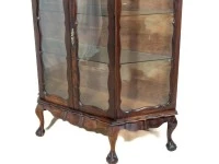 Wood and glass display cabinet