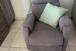Headboard, Couch, Recliner, Tv stand, Coffee Table, boxes