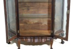 Wood and glass display cabinet