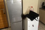 Bed, Tv, Tv stand, Coffee table, Couch, Fridge, Pots,cutlery, Carpets