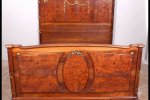 Antique Bed Frame, Small glass cake dome and metal stand