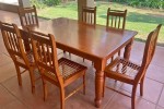Dining table , chairs and side cabinet