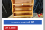 Bookshelves, 2x large bookshelves + 2 smaller shelves + small upright ...