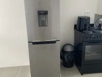 Double bed, couch, 3/4 base, washing machine, frame for storage, fridg...