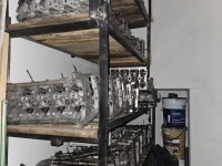 Workshop car spares, tools, shelving