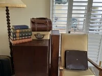 Lamp, Cabinet, Suitcase, Chair, Box, Desk