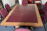 Office desk x2, Conference table, Office chairs x10, Wooden desk drawe...