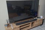 Queen bed, Tv stand, Fridge, Wardrobe, Tv, Couch, Mirror