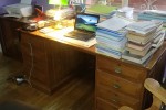 Desk 1.6Lx0.92Wx0.76H, Chest of drawers 0.92W X 0.45D X 0.87H, Wooden ...