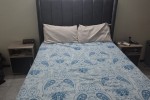 Double bed, Headboard, Bedside tables, Computer table, L couch, Tv sta...
