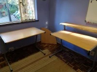 Double bed, Office table x2