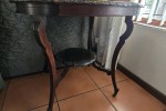 Single door fridge, Small box freezer, Occasional table, Occasional ta...