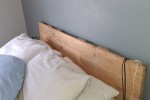 Double Bed Frame no mattress with headboard and bedside tables, 3 Seat...