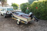 Classic River boat, Mariner outboard and galvanised trailer