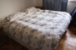 3 seater couch, Wooden chest, Small bookshelf, Medium bookshelf, Chair...