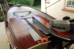 Classic River boat, Mariner outboard and galvanised trailer