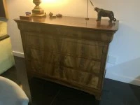 Antique Chest of Drawers, Dining Table, Glass Coffee Table