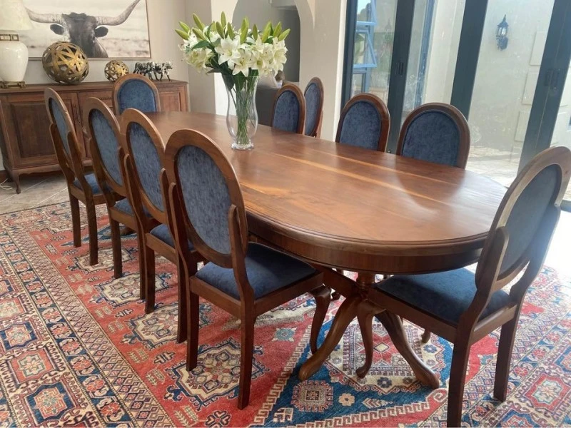 Dining room table and 12 chairs