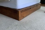 Two seater leather couch, Large L-shaped work desk, 6 seater wooden ta...