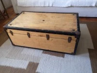 3 seater couch, Wooden chest, Small bookshelf, Medium bookshelf, Chair...