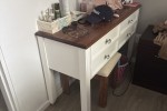 Queen bed with bed head and pedestals, Three quarter bed with bed head...