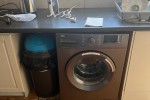 Double bed, Fridge, washing machine